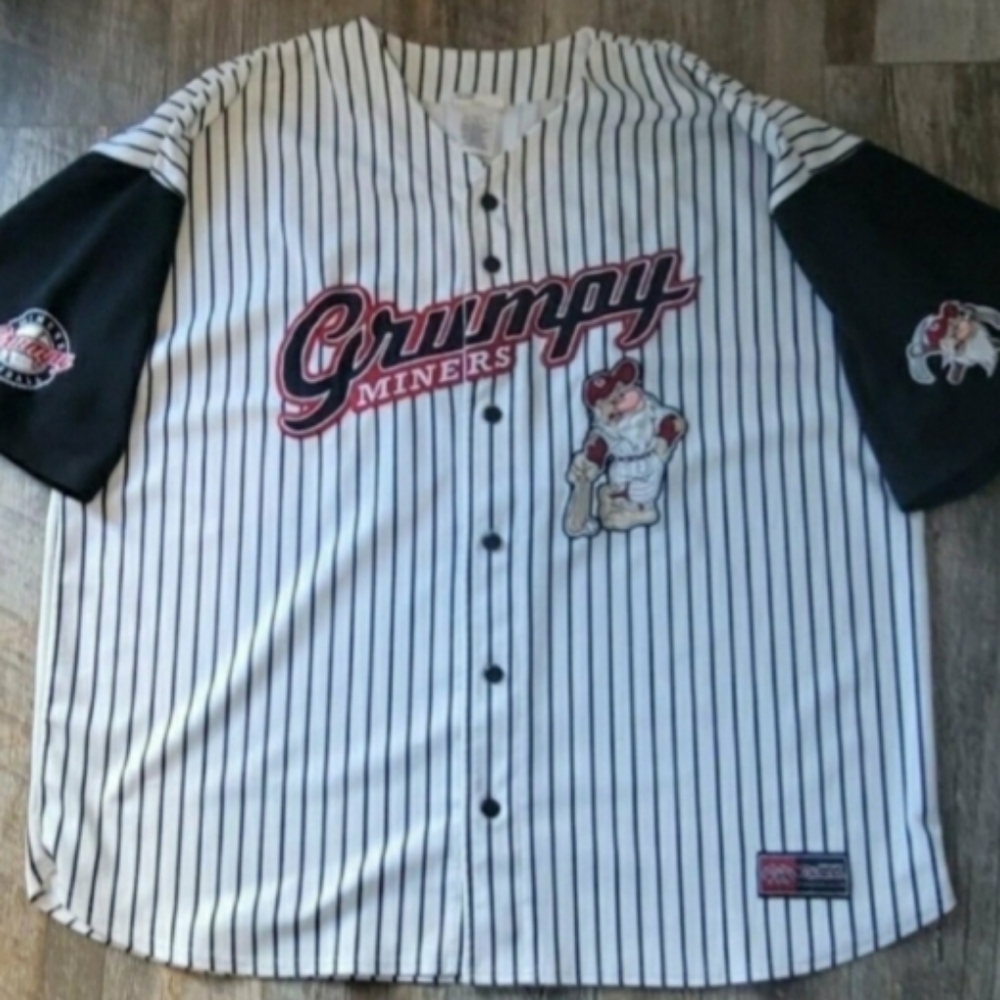 Vintage Disney Grumpy Miners Baseball Jersey